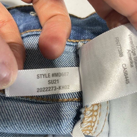 Madewell Blue Curvy Roadtripper Skinny Jeans Cropped Medium Wash 31P # MD687 - Picture 7 of 9